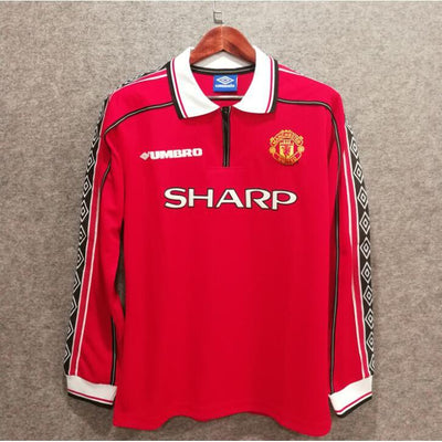 Manchester United 1998 Home Full-sleeves Retro Football Jersey(Pre-book)