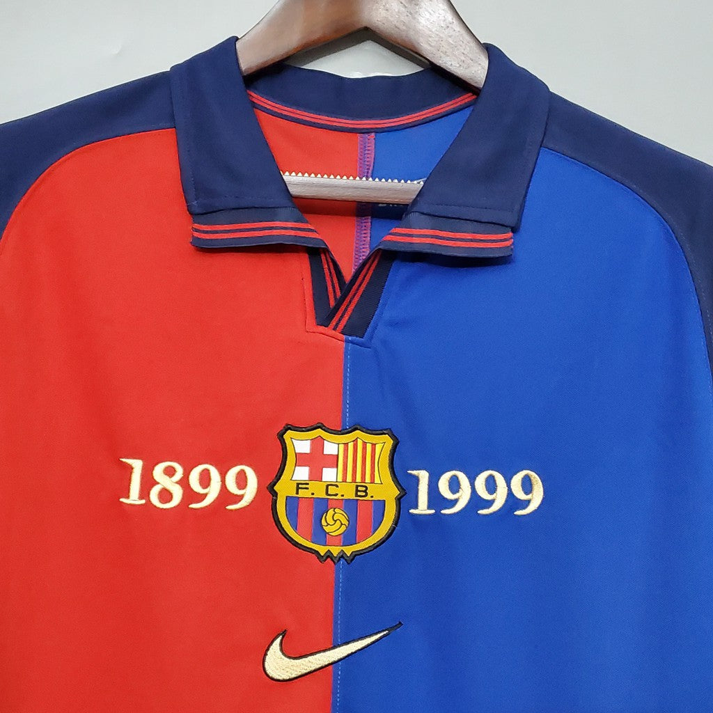 Barcelona 100th Anniversary Retro Football Jersey(Pre-book)