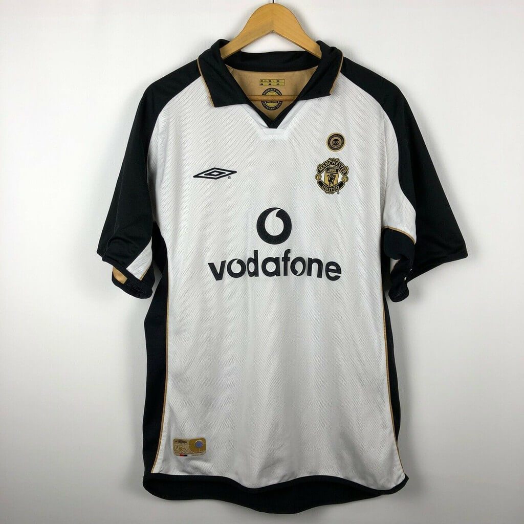 Manchester United 2002-03 White Retro Football Jersey