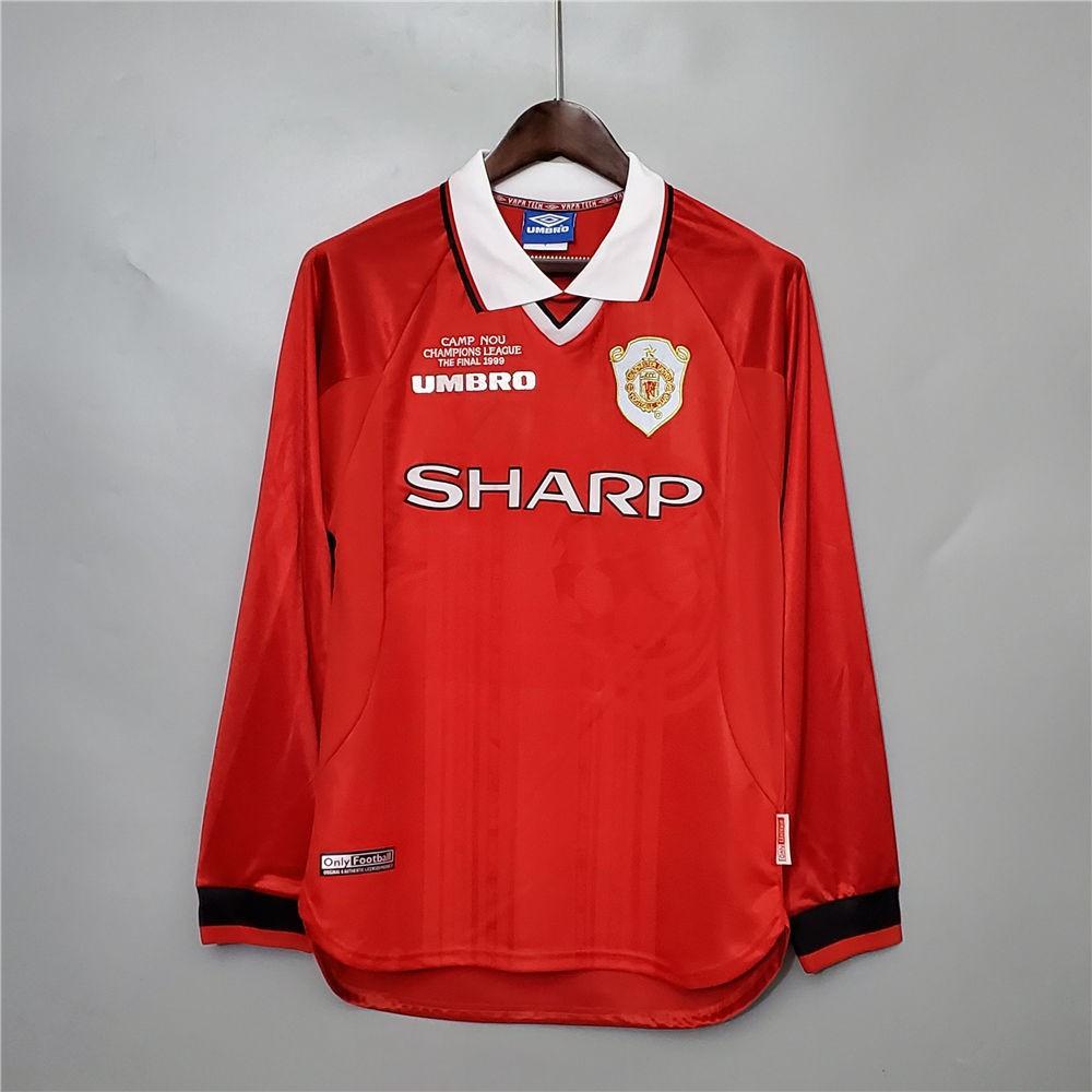 Manchester United 1999-00 Champions League Full-Sleeve Retro Football Jersey(Pre-book)