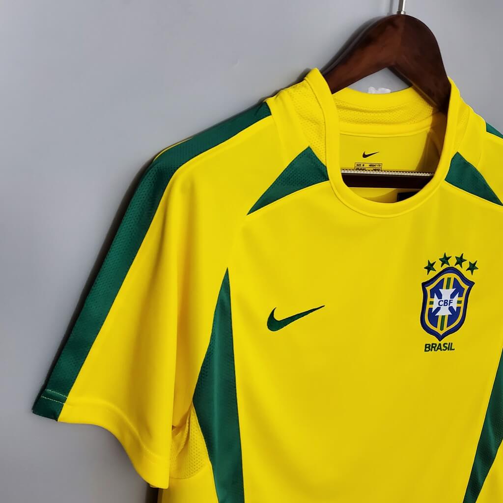 Brazil Home 2002-03 Retro Football Jersey