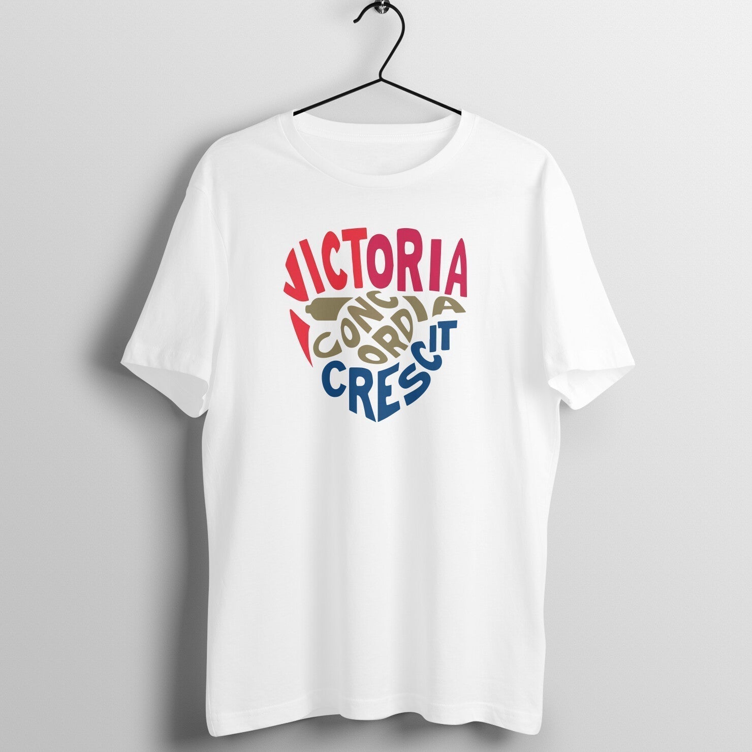 Victoria Design White Football T-Shirt