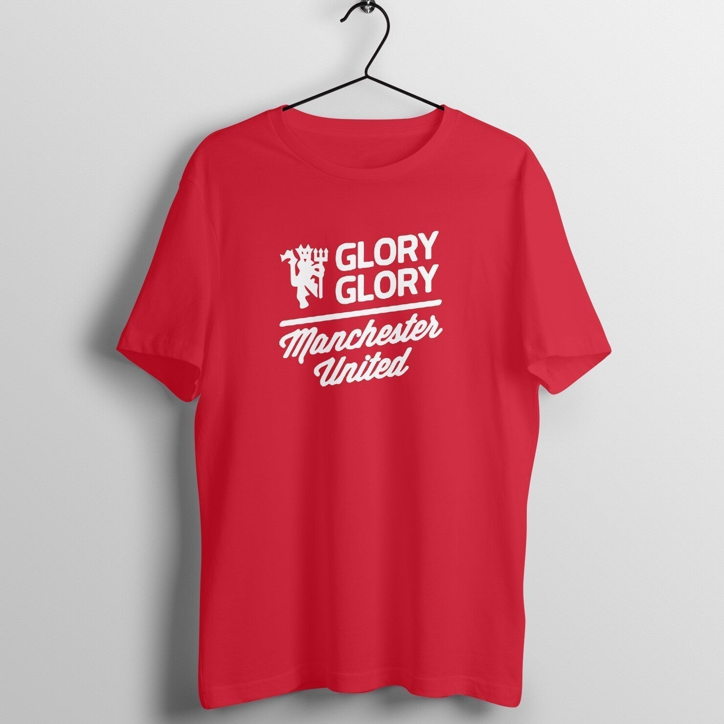 Glory Glory Design Red Football T-Shirt