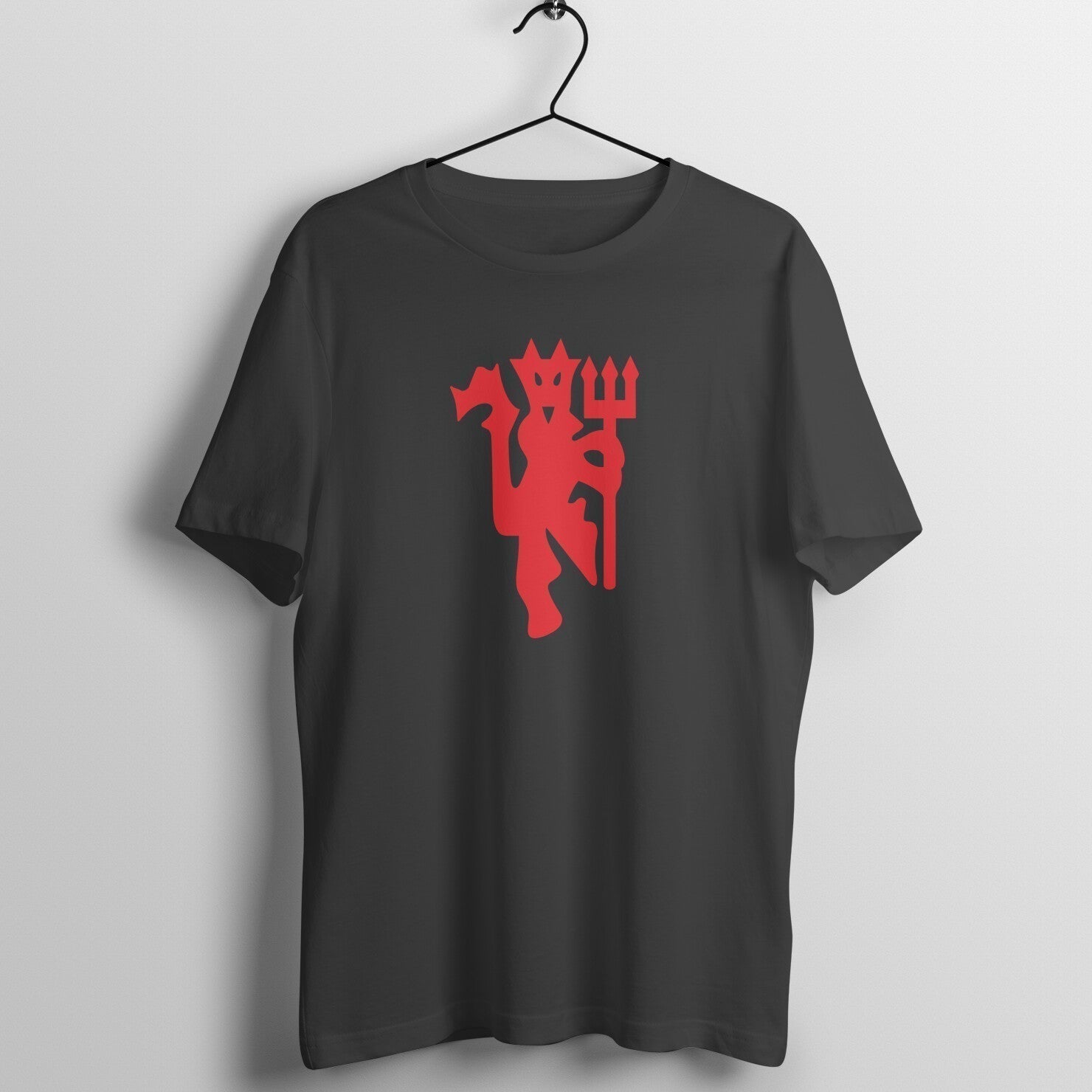 United Devil Design Black Football T-Shirt