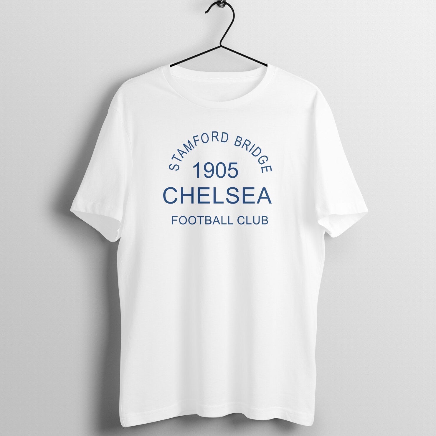 Stamford Bridge Design White Football T-Shirt