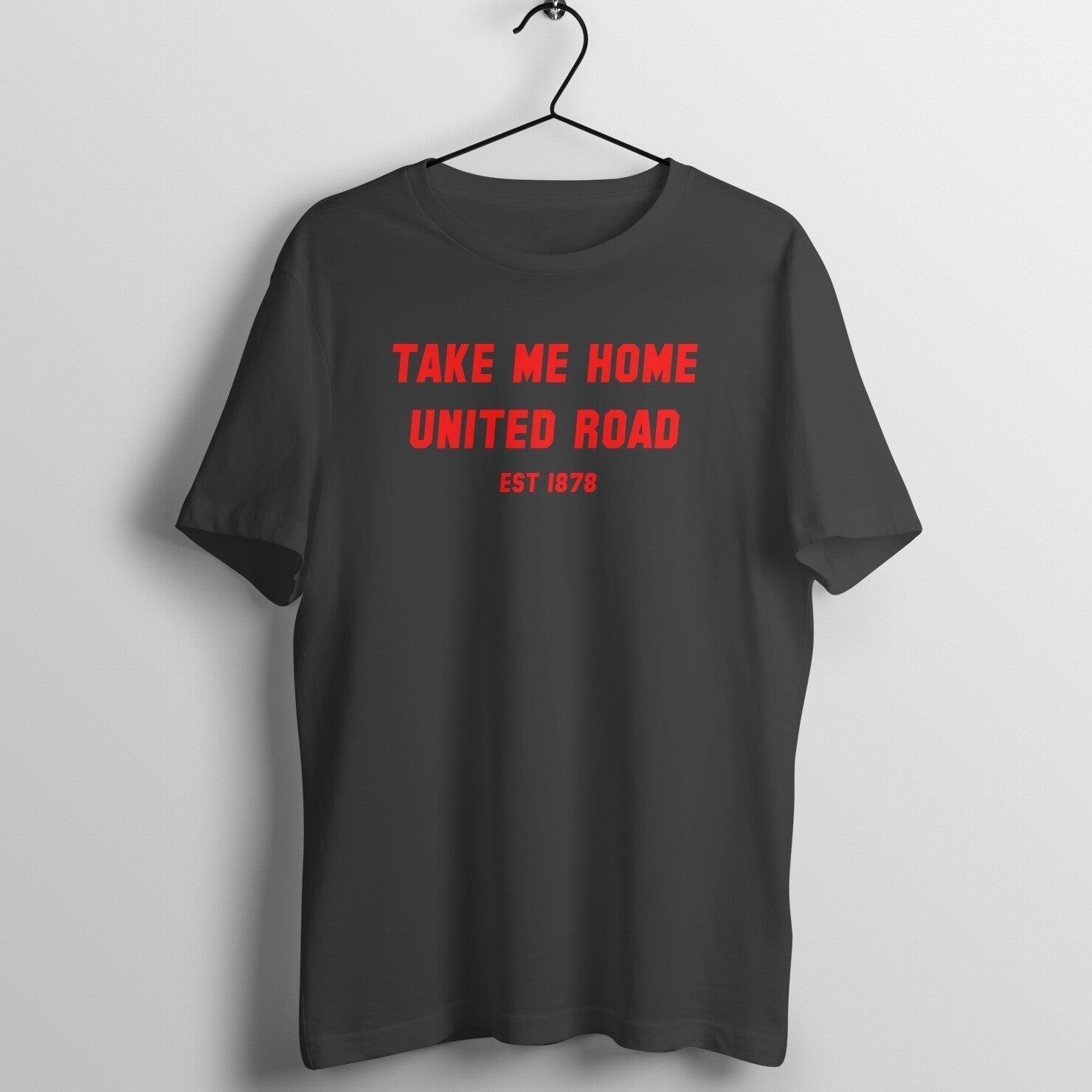 Take Me Home United Road Design Black Football T-Shirt