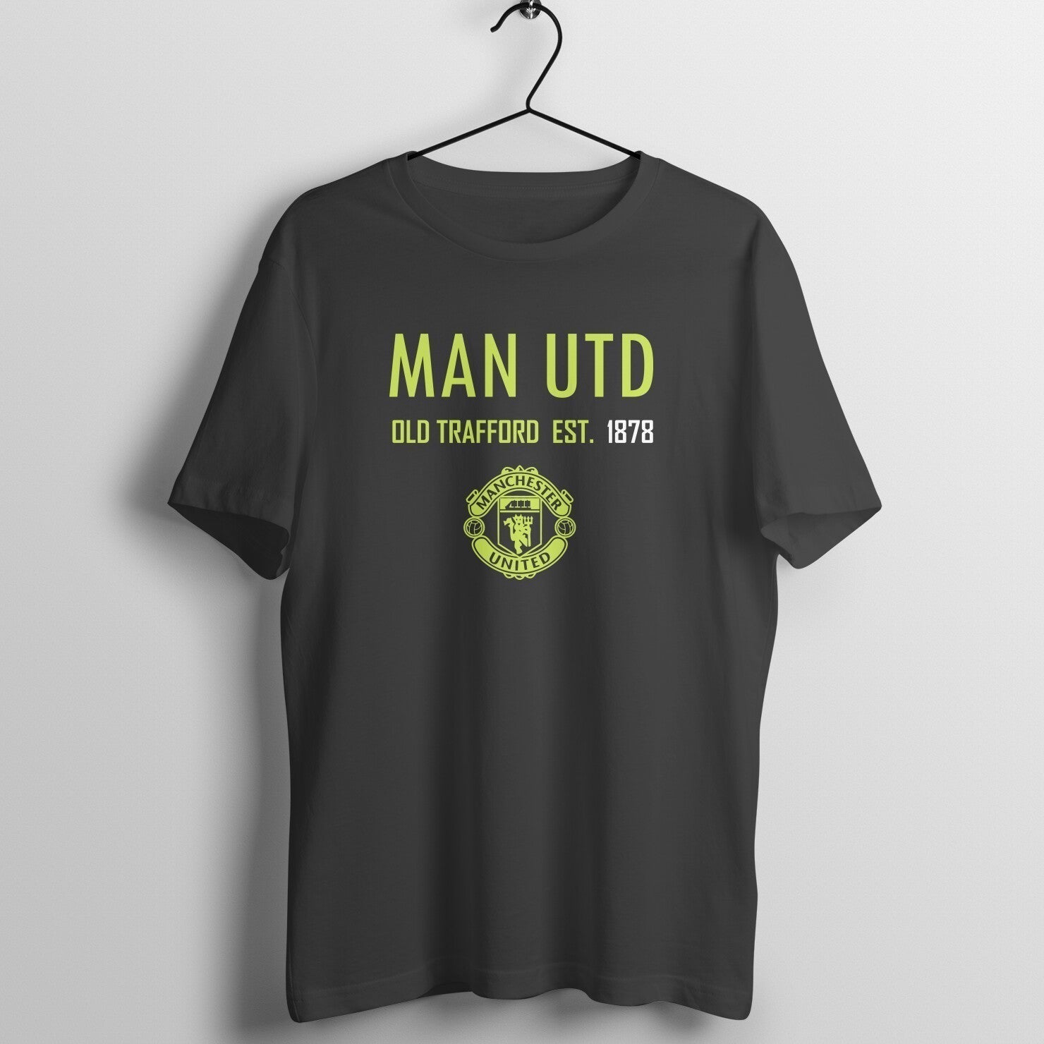 United Est 1878 Design Black Football T-Shirt