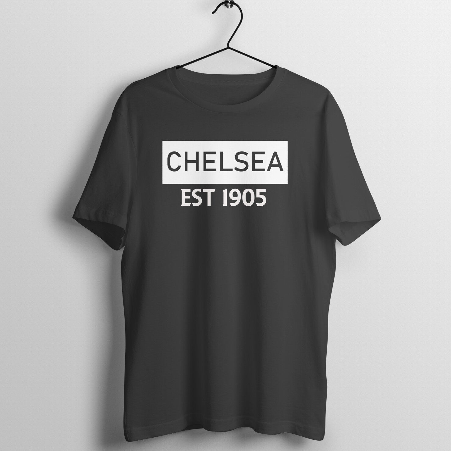 Chelsea Est 1905 Design Black Football T-Shirt