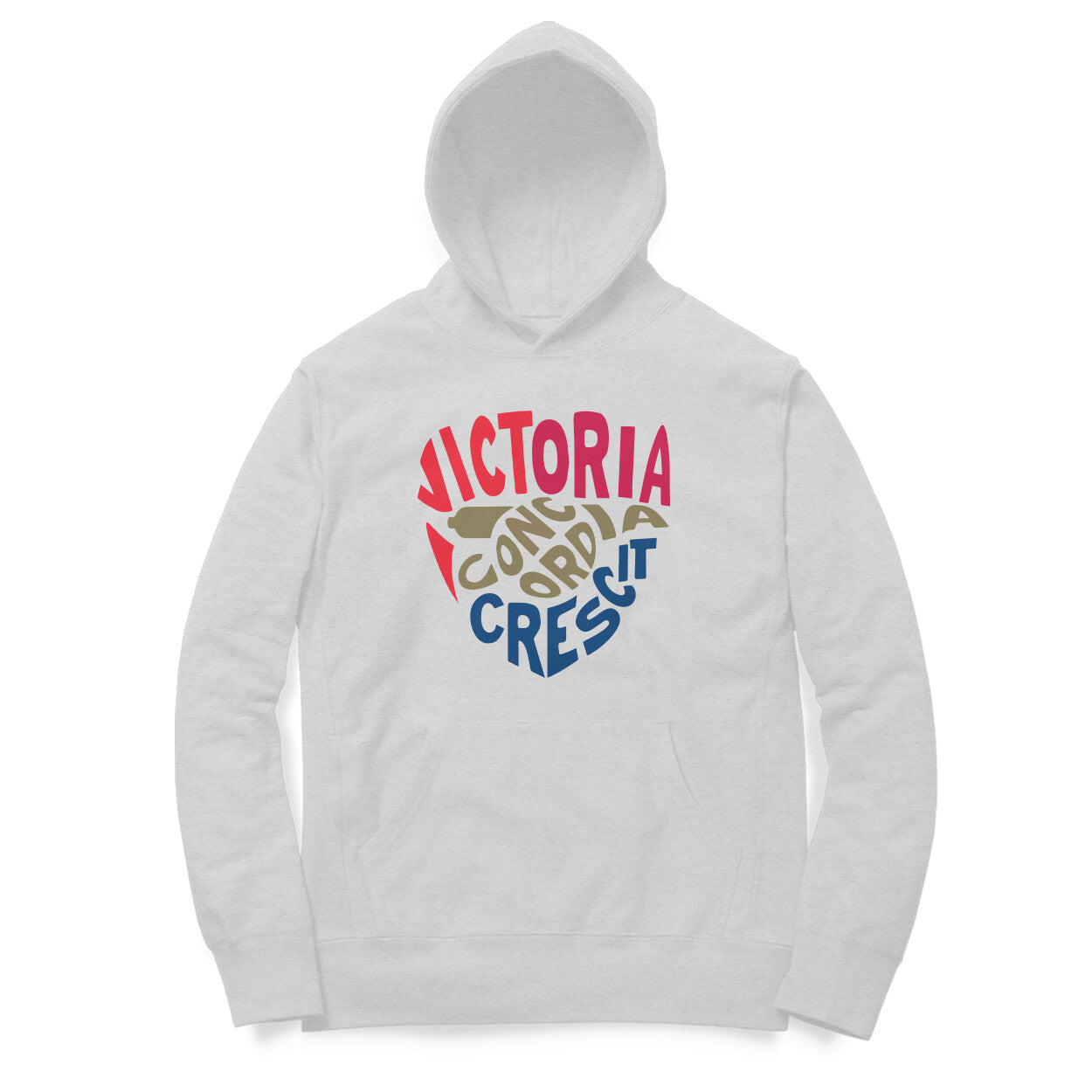 Victoria Design Grey Football Hoodie