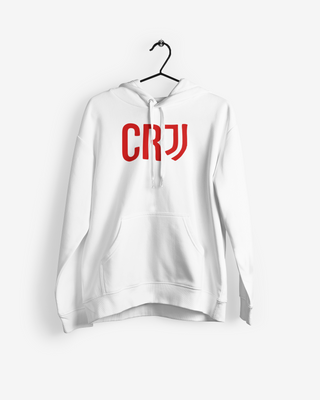 CR J Design White Football Hoodie