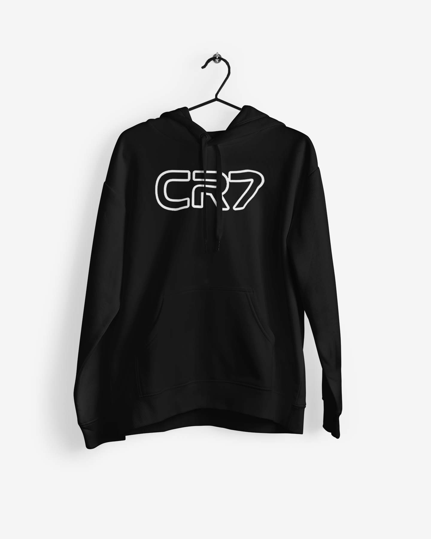 CR7 Design Black Football Hoodie