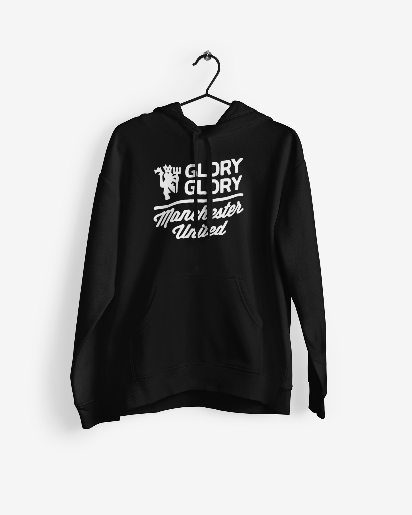 Glory Glory Design Black Football Hoodie