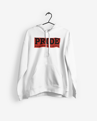 Pride Design White Football Hoodie