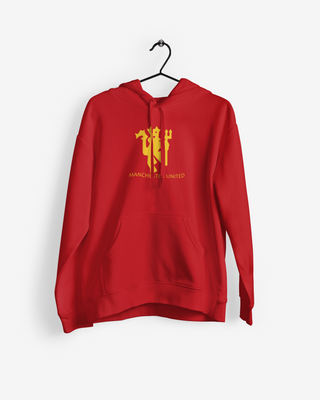 Manchester United Devil Design Red Football Hoodie